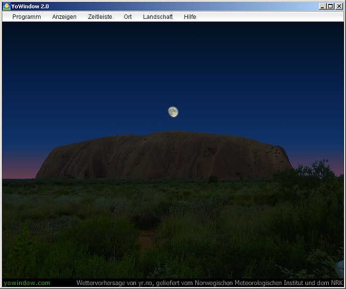 YoWindow - Screenshot Ayers Rock (Uluru), Australia - at night.jpg